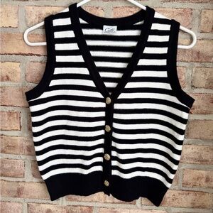 NWOT Striped Vest